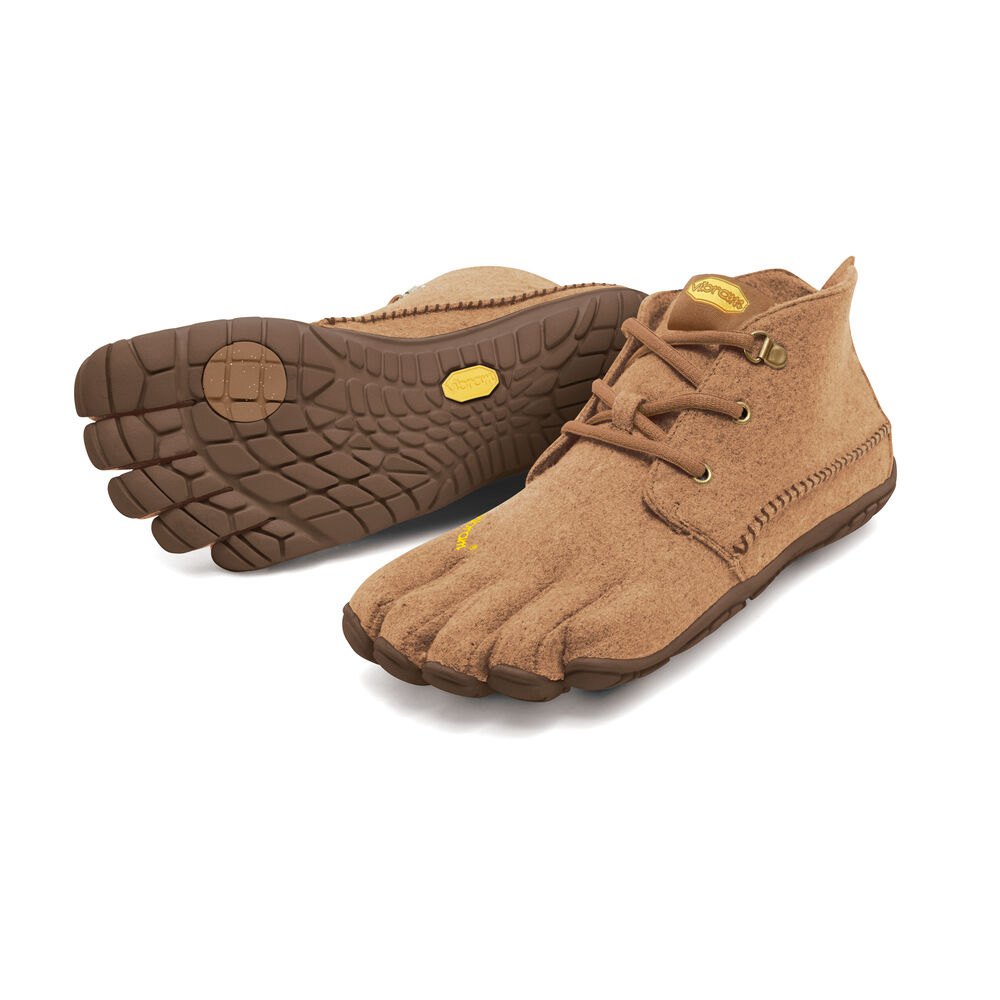 Zapatos De Trail Mujer Marrom - FiveFingers Cvt-Wool - HBUTYA-645